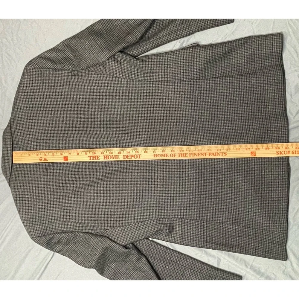 42R Chaps Ralph Lauren Mens Pure Lambswool‎ Gray Houndstooth Sport Coat